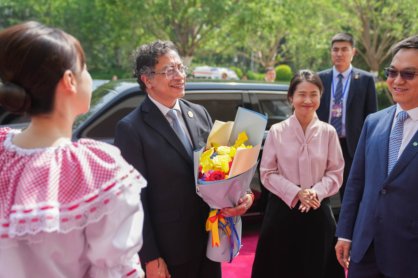 Presidente Gustavo Petro desde China, donde rechazó acusaciones sobre la reforma pensional.