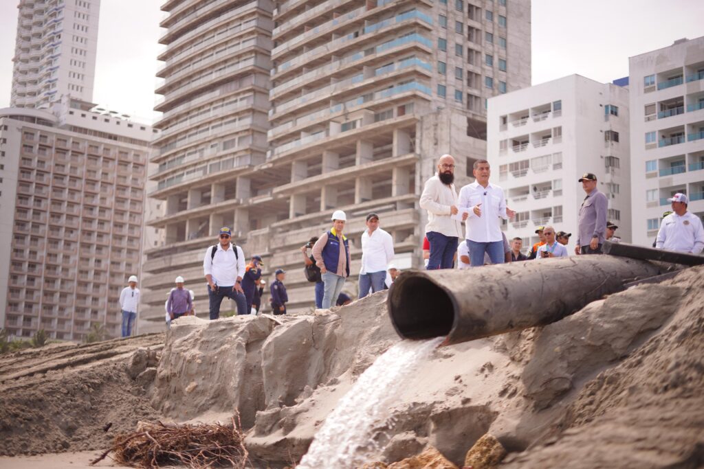 Avances del proyecto de protección costera en Bocagrande, Cartagena