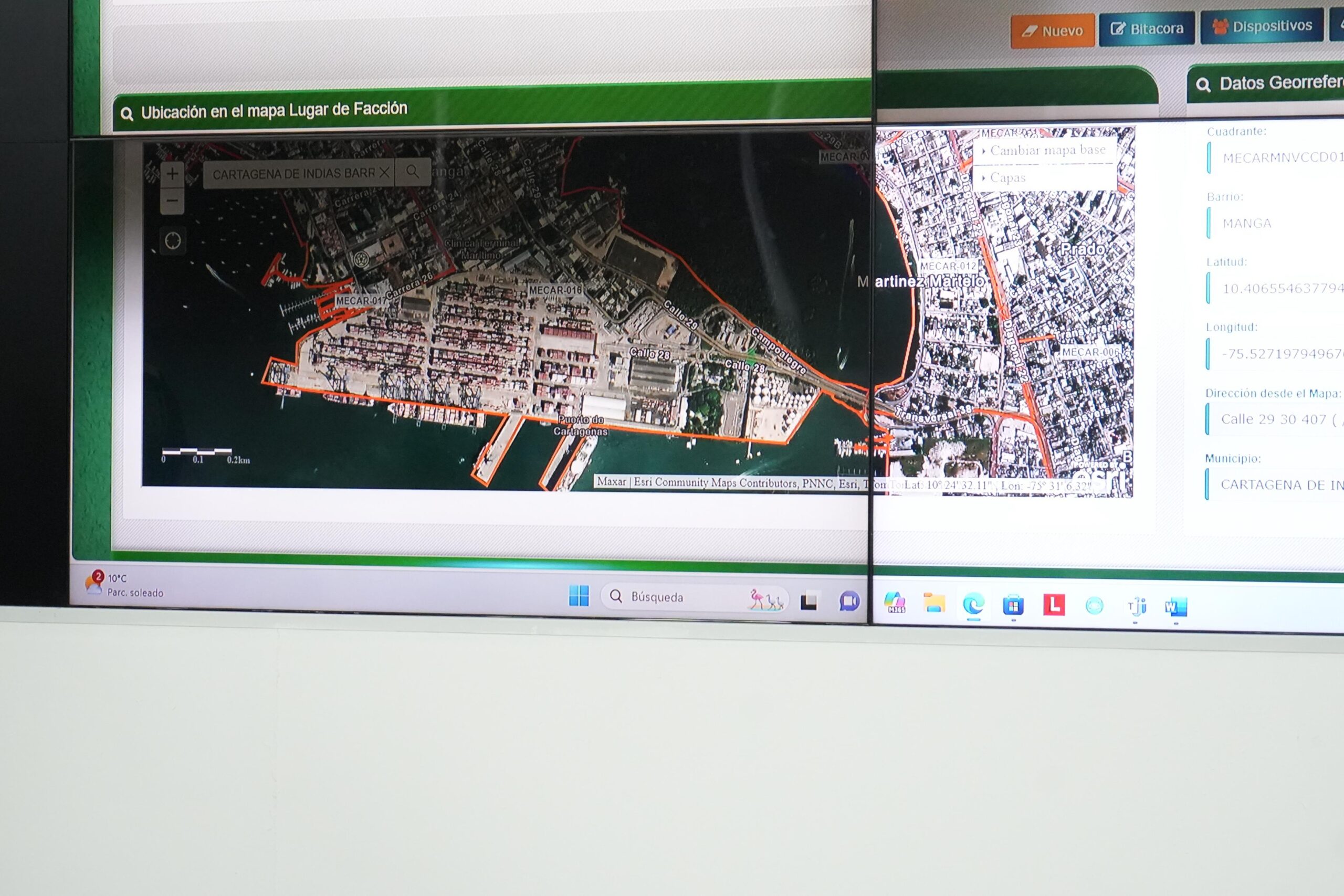 Bloqueos en Manga monitoreados por el PMU en Cartagena
