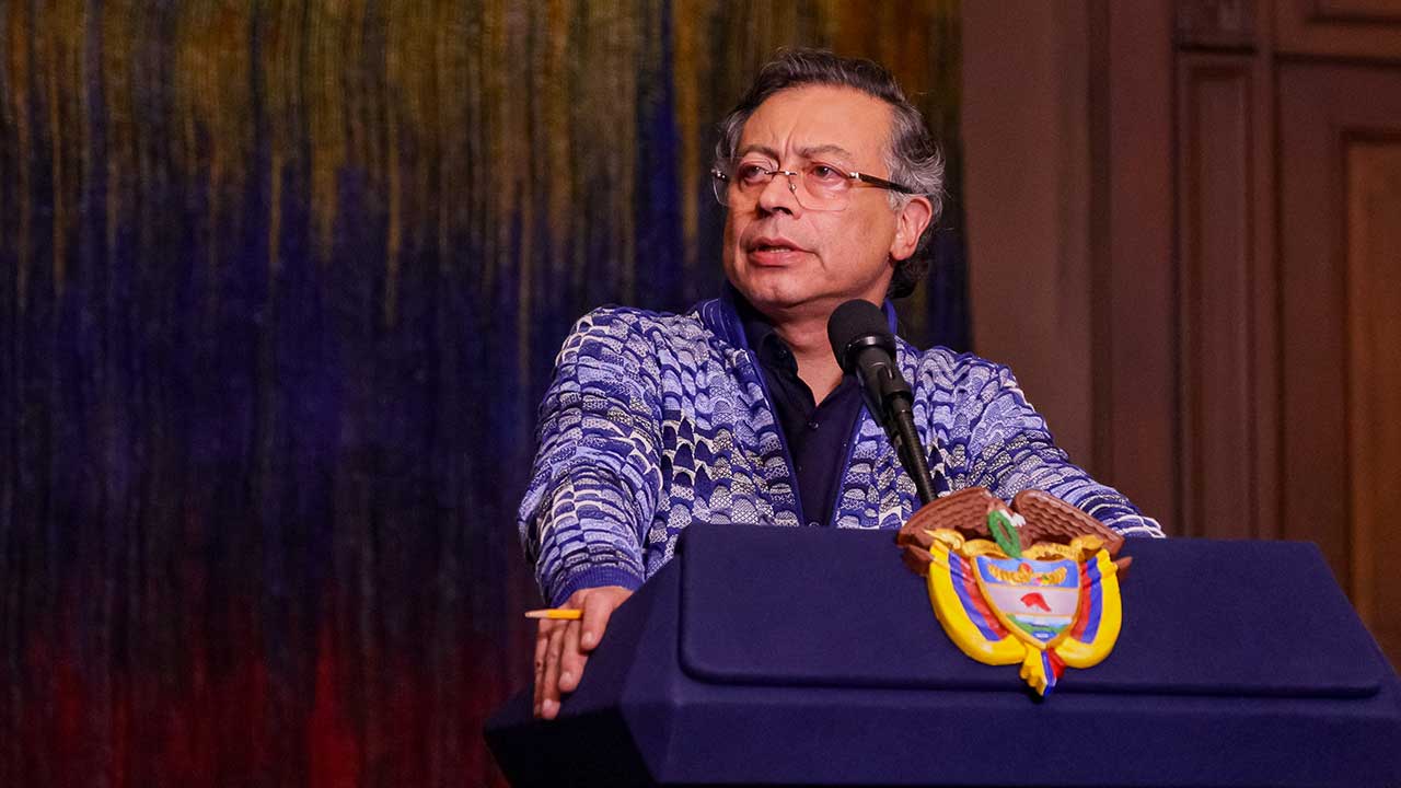Petro durante su alocución presidencial.