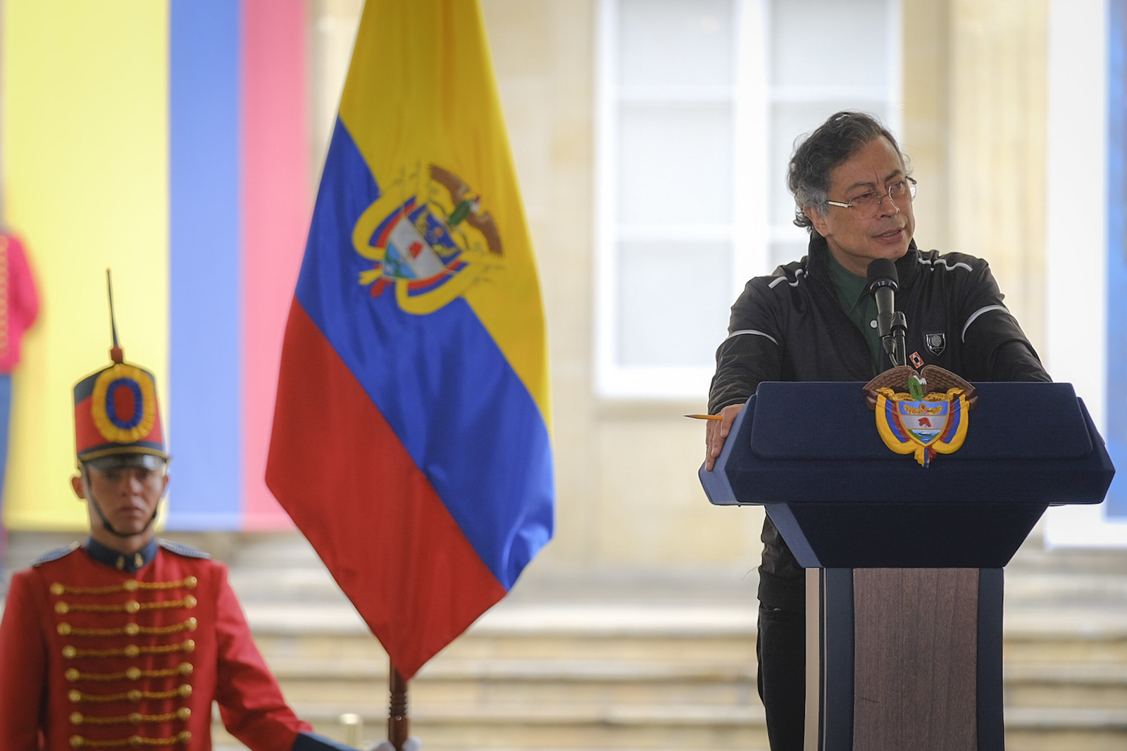 Presidente Gustavo Petro durante su intervención en San José de Apartadó