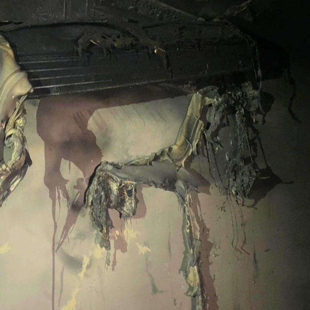 Daños tras incendio en el Hotel Cartagena Plaza en Bocagrande