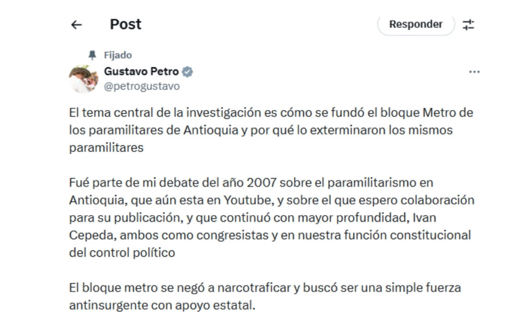 El presidente Petro afirmó que el país está listo para conocer la verdad.