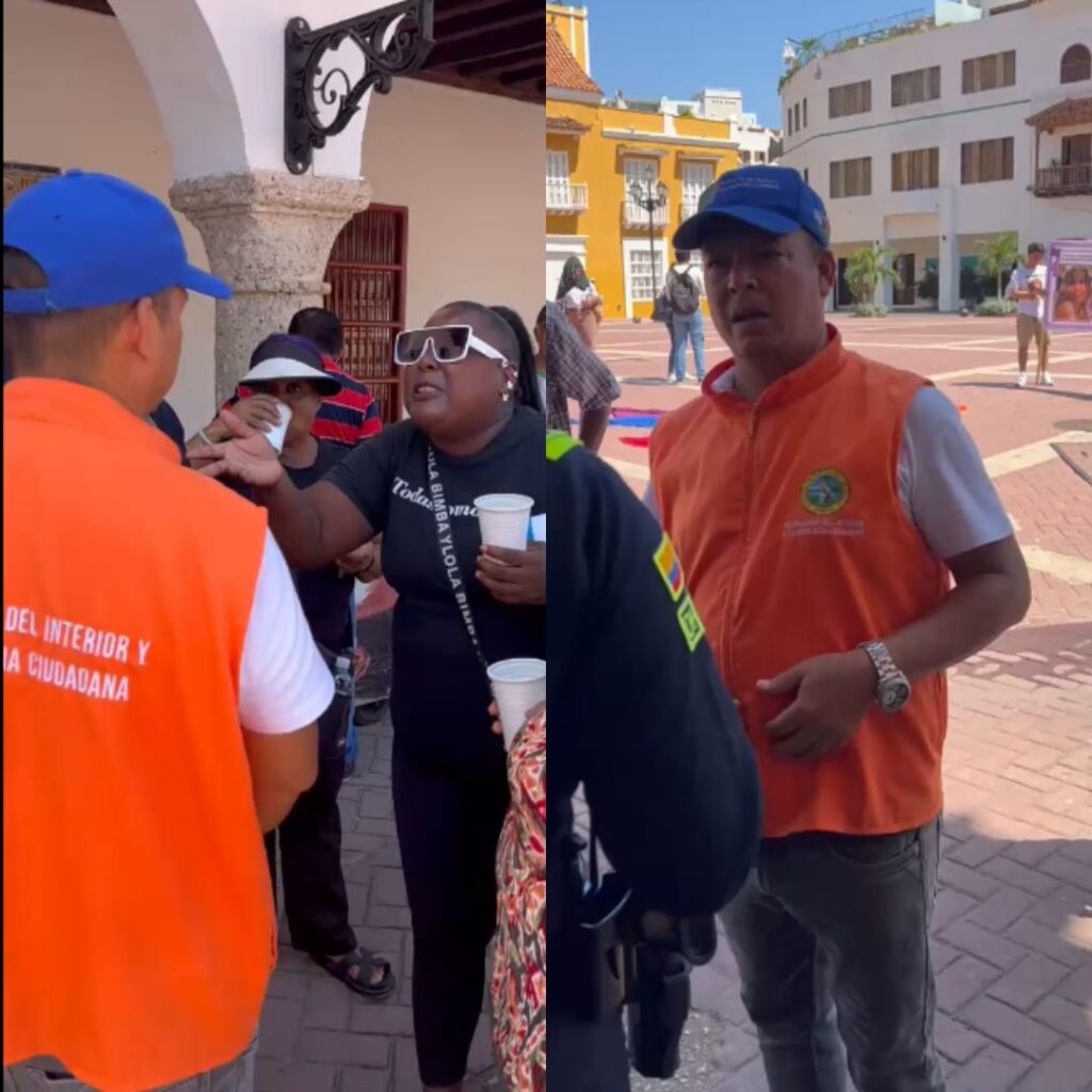 Policía interviene durante protesta por desaparición de mujeres en Cartagena
