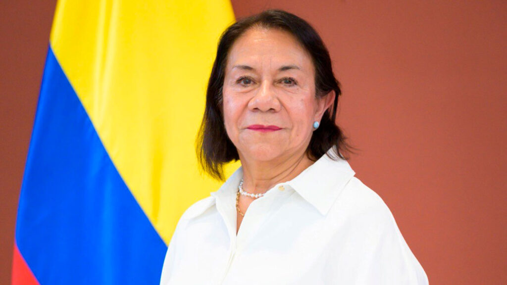 Rosa Villavicencio durante el empalme en la Cancillería en Bogotá