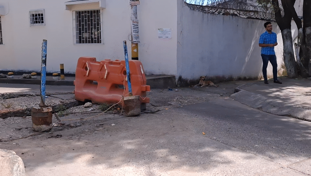 Estructura vial deteriorada en barrio Buenos Aires.