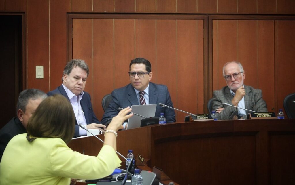 El debate en torno al referendo en la Comisión Primera del Senado.