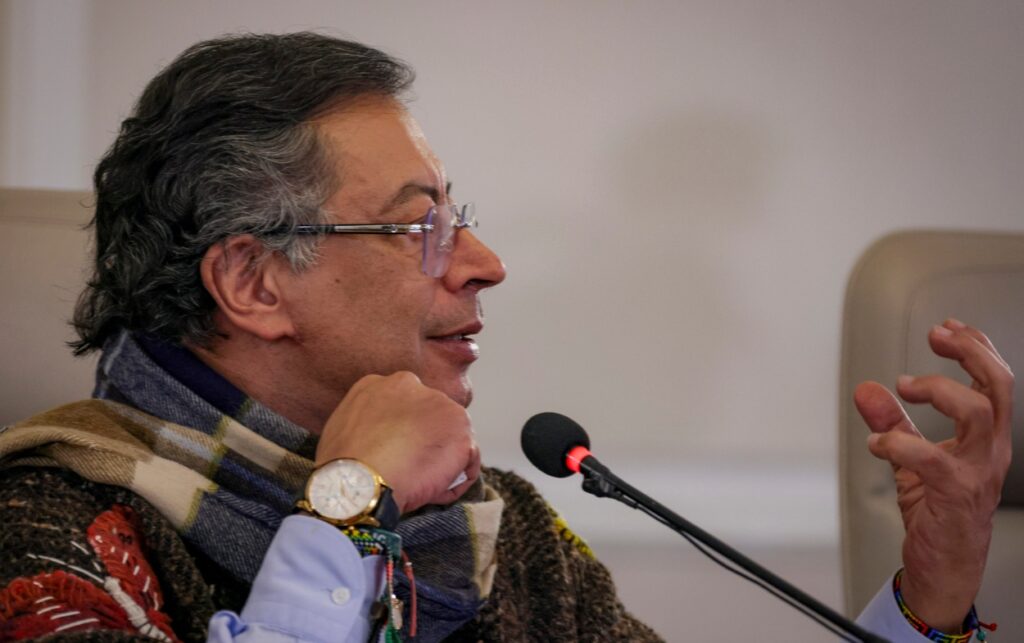El presidente Petro durante el Consejo de Ministros en la Casa de Nariño.