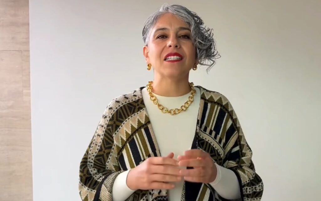 Senadora María José Pizarro anunciando la agenda de la consulta del Pacto Histórico.