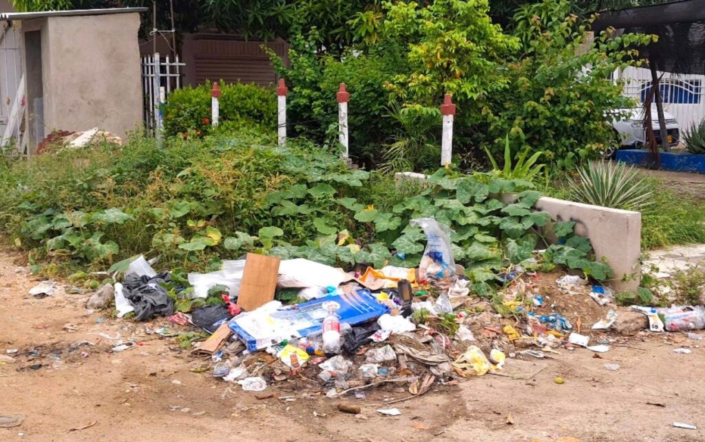 Vecinos denuncian acumulación de basura en manzana 65 de Los Caracoles