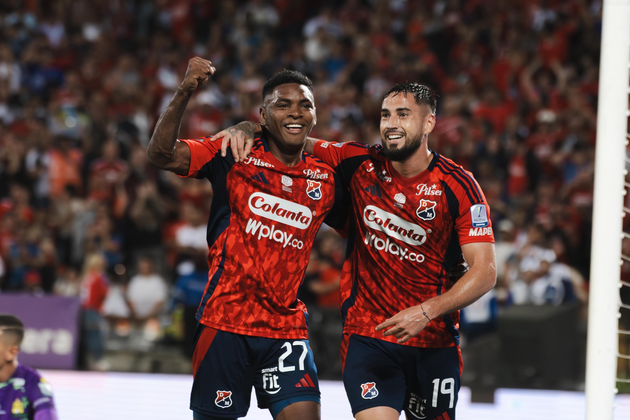 Brayan León Y Francisco Fydriszewski son la dupla letal de ataque que tiene el DIM. Foto: Cortesía- DIM Oficial.