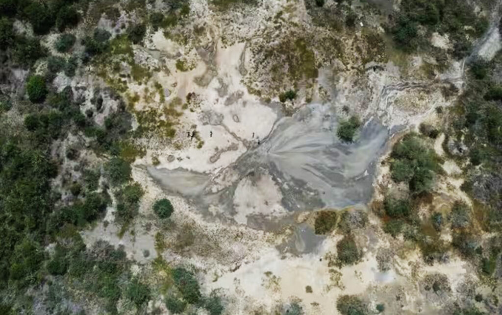 Área protegida por gestión del riesgo tras erupción.