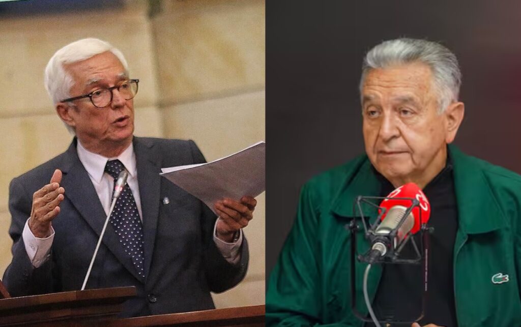 Jorge Enrique Robledo en intervención en el Congreso y Luis Eduardo “Lucho” Garzón en entrevista radial, dos dirigentes que aparecen en el Pabellón de quemados 2026.