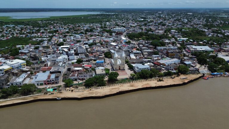 Vista panorámica del Malecón turístico de Magangué en su primera fase.