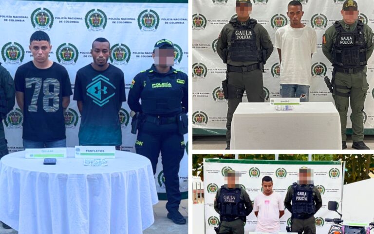Capturan a 4 presuntos extorsionistas en barrios estratégicos de Cartagena
