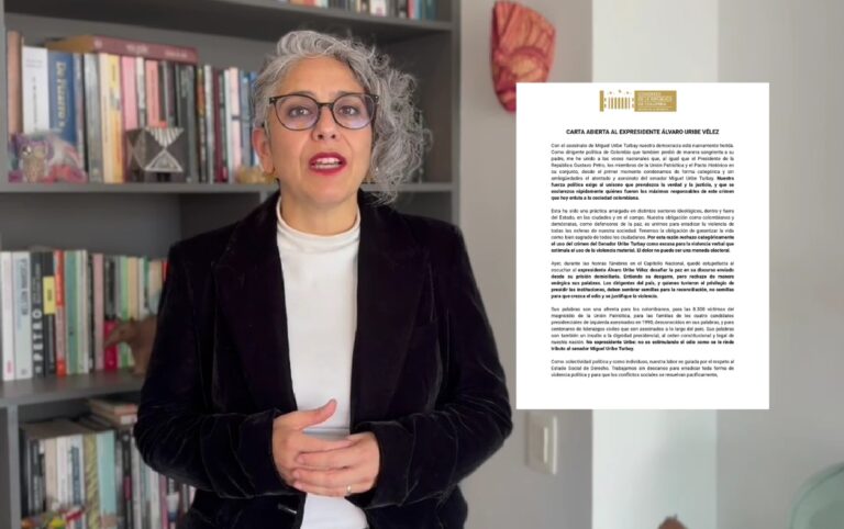 María José Pizarro presenta carta abierta dirigida a Álvaro Uribe.