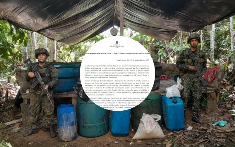 Colombia responde a la descertificación antidrogas de EE. UU..