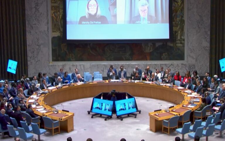 Consejo de Seguridad de la ONU: condena ataque a Venezuela Consejo de Seguridad_ vista de la sala de la ONU en debate sobre Venezuela.