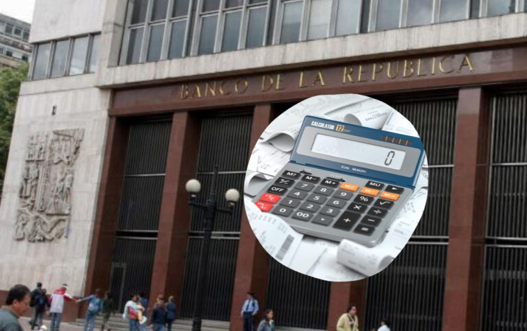 Fachada del Banco de la República en Bogotá, imagen que ilustra el alza de la tasa de interés a más del 10% y su impacto en el cálculo del crédito y la economía nacional.