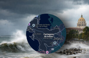 Condiciones marítimas adversas frente a Cartagena de Indias.