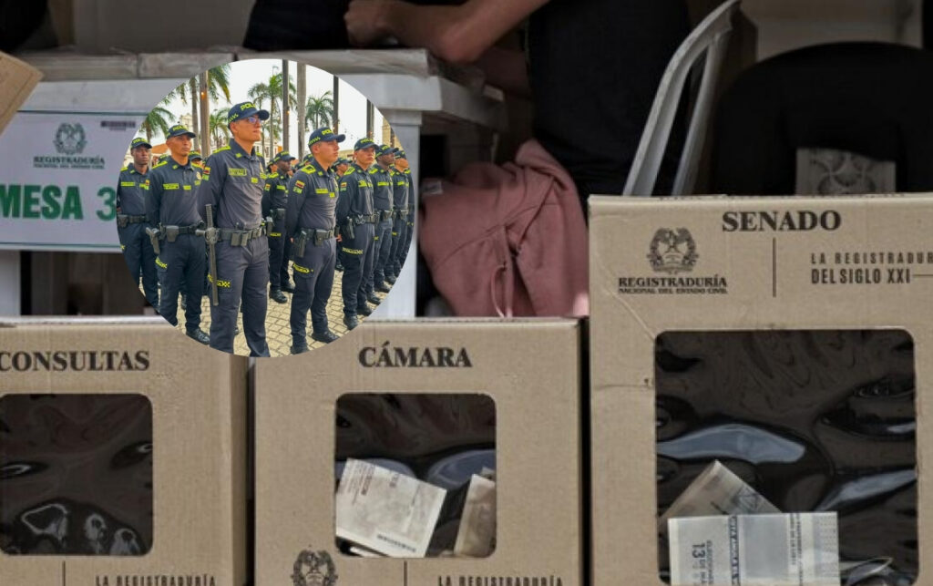 3.600 Policías garantizan seguridad en puestos de votación con urnas de Senado, Cámara y consultas durante elecciones en Cartagena.