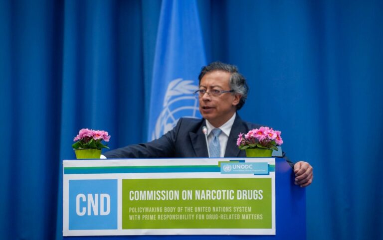 Presidente Gustavo Petro interviene en la Comisión de Estupefacientes de Naciones Unidas donde presentó la cifra de 3.300 toneladas incautadas en operaciones contra la cocaína.